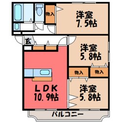 華美が丘参番館の物件間取画像